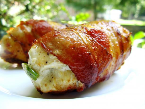 Image result for Chicken walnut cheese wrapped in bacon