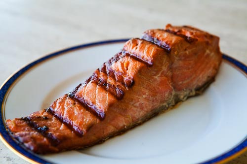 Grilled Salmon with Soy-Honey Marinade