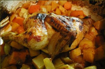 Moroccan-Style Roast Chicken with Vegetables