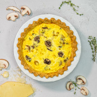Mushroom and Leek  Quiche with Gruyère 