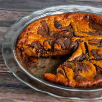 Pumpkin-Nutella Pie with Biscoff Crust