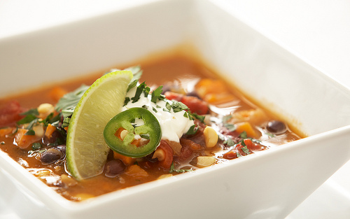 Spicy Sweet Potato and Black Bean Soup