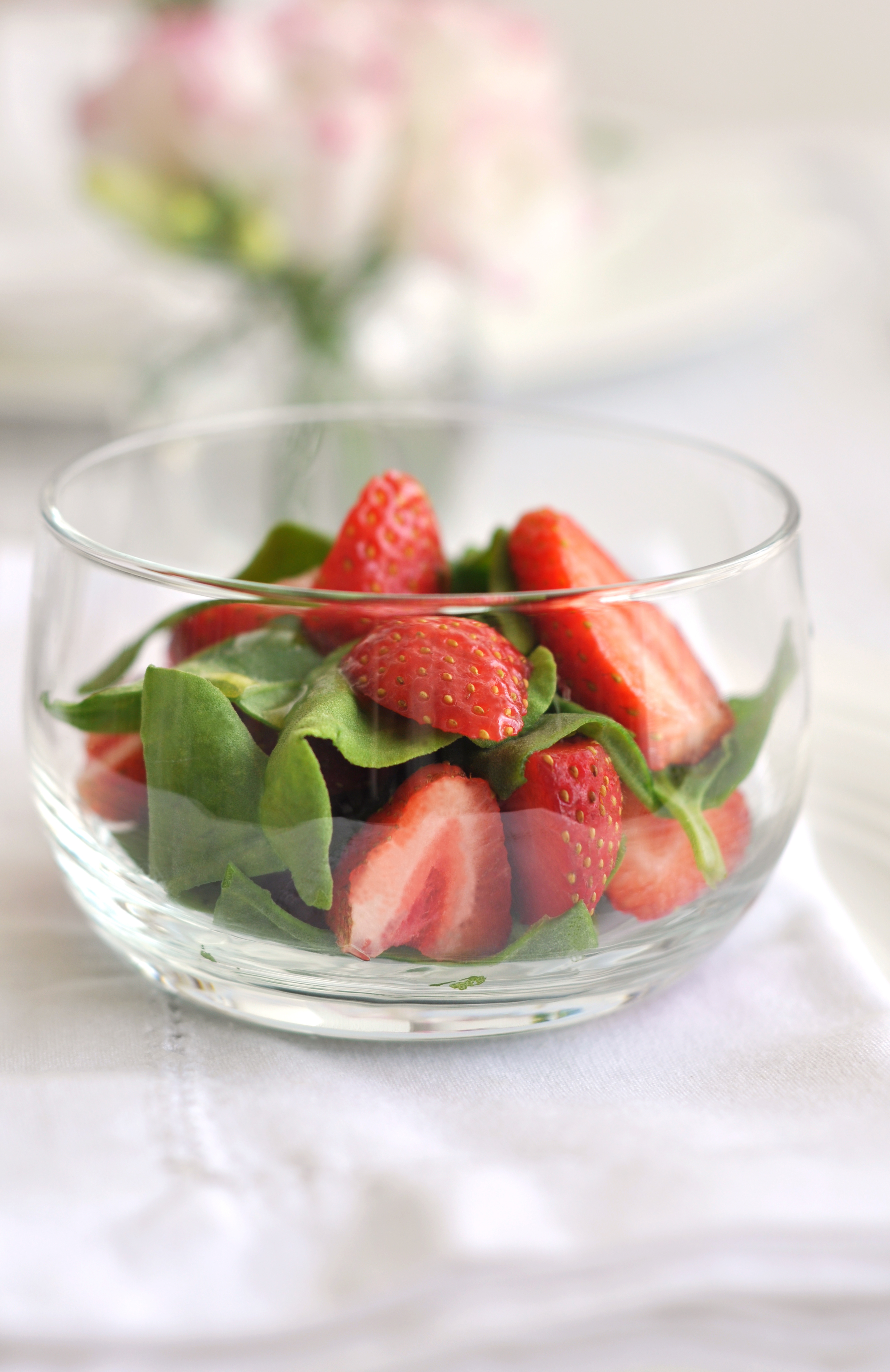 Spinach and Strawberry Salad with Pepper Vinaigrette